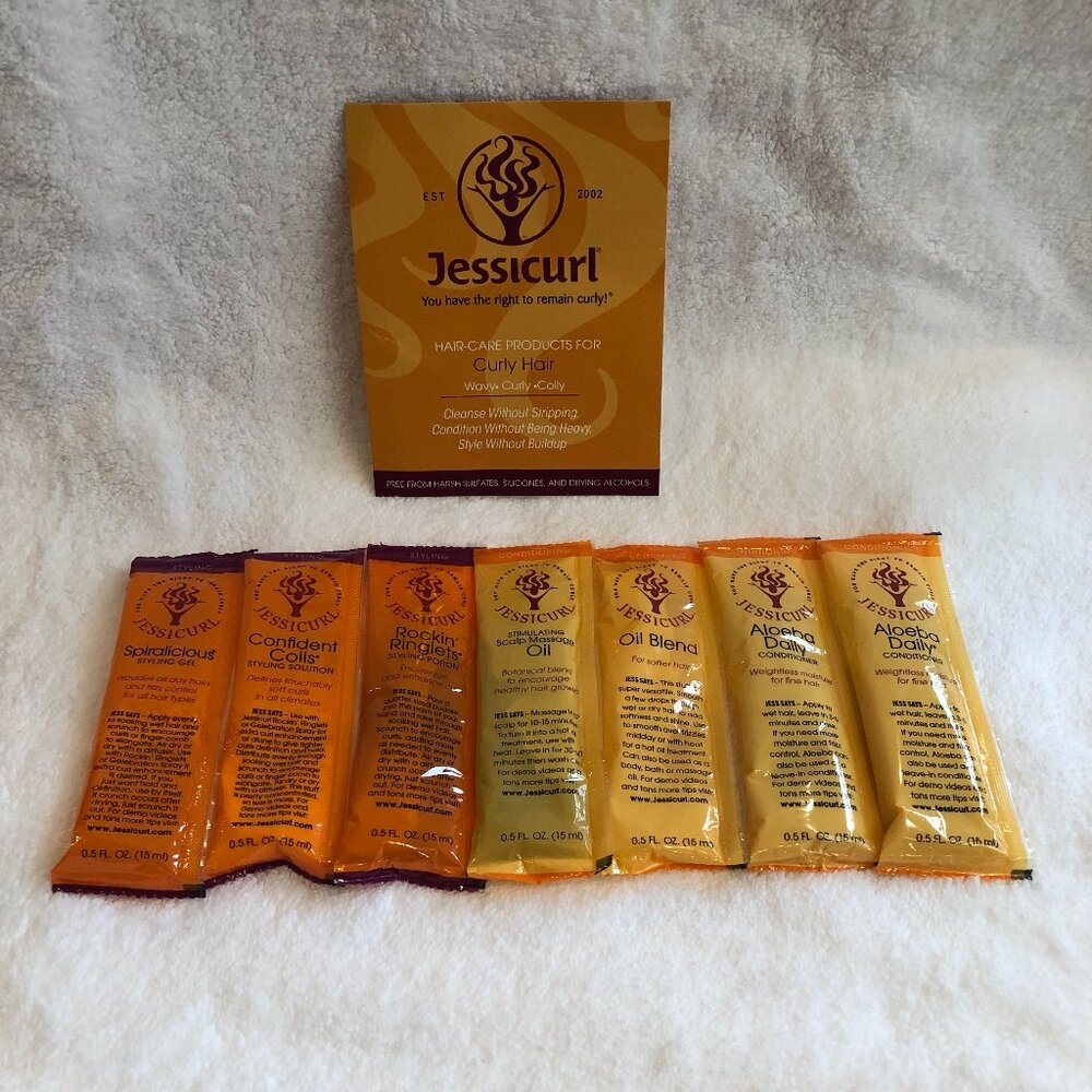NWT JessiCurl Hair-Care Products for Curly Hair Samples